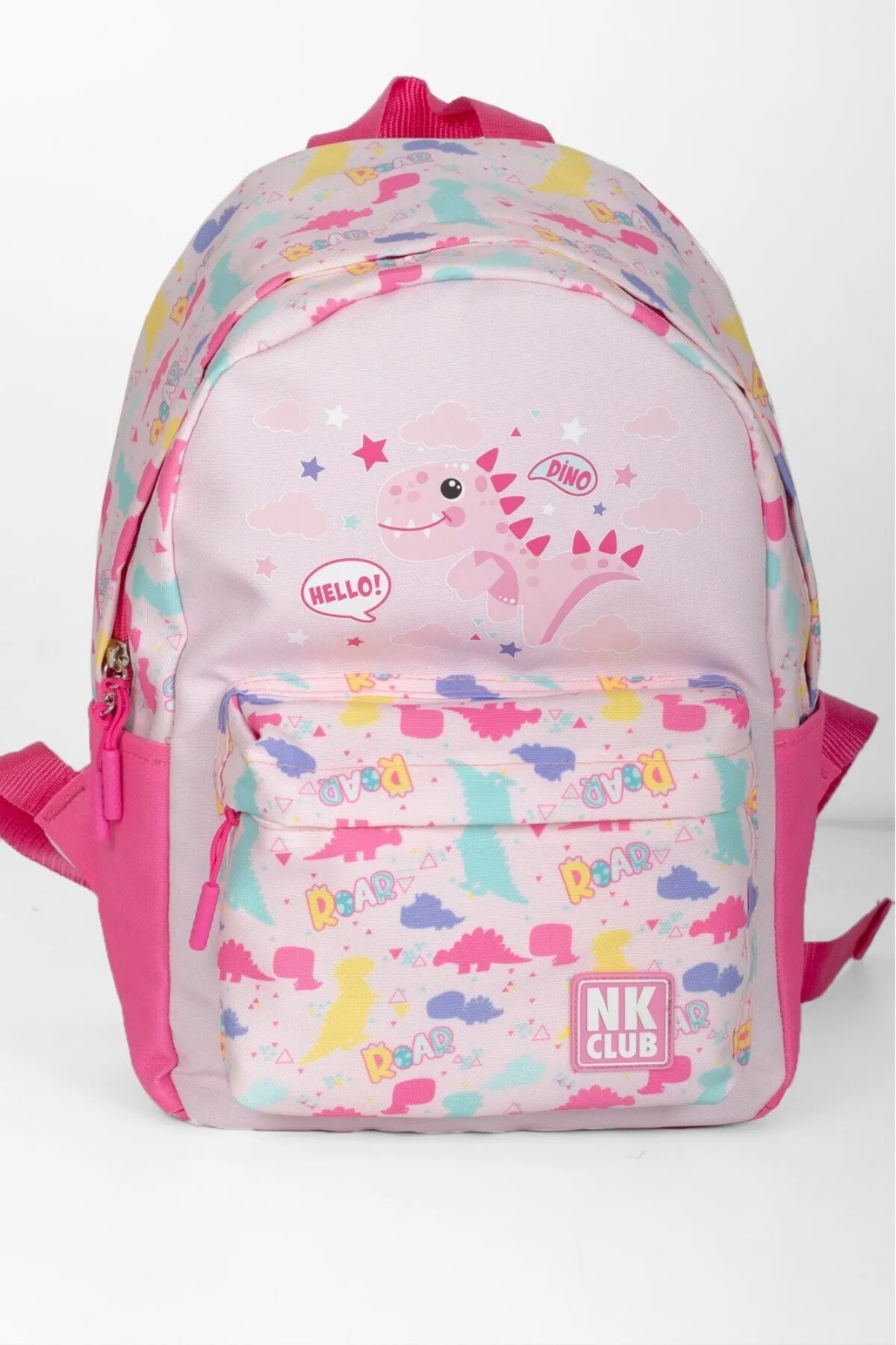 NK Desenli Tek Bölmeli Sırt Çantası